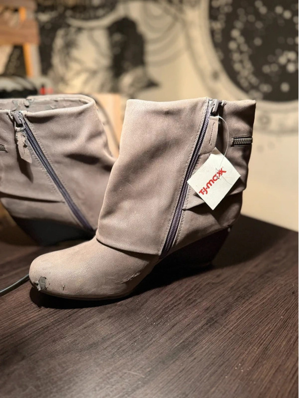 Blowfish Taupe American Rag Ankle Boots Size 9